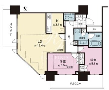 ザ・タワー十条 2201 間取り図