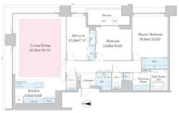 中野ステーションレジデンス 3401 間取り図