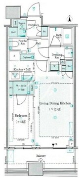 パークタワー勝どき S-2532 間取り図