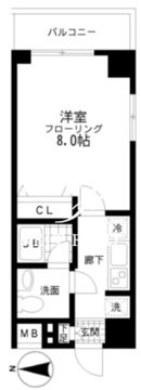 レジディア桜上水 804 間取り図