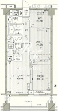 コスモリード西馬込 203 間取り図