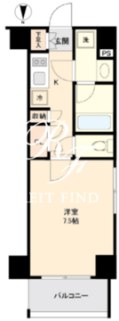 クレストコート清澄白河 403 間取り図