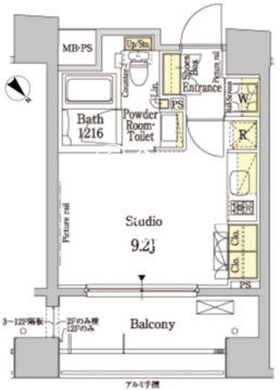 パークアクシス茅場町 1204 間取り図
