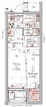 プレール・ドゥーク赤塚 403 間取り図