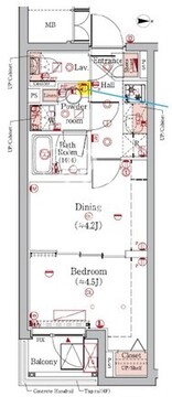 プレール・ドゥーク赤塚 104 間取り図
