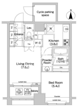 コンフォリア新川 405 間取り図
