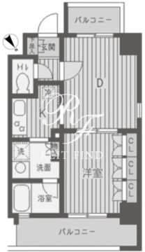 パークフラッツ渋谷代官山 506 間取り図