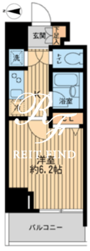 HF早稲田レジデンス 1-603 間取り図