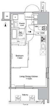 プラウドフラット錦糸町ウエスト 401 間取り図