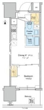 プラウドフラット錦糸町ウエスト 1302 間取り図