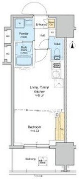 プラウドフラット錦糸町ウエスト 1303 間取り図