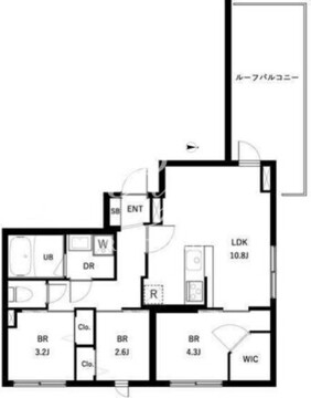 コンポジット品川戸越 403 間取り図