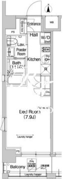 プラウドフラット神楽坂3 503 間取り図