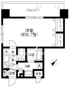 プライムアーバン田町 805 間取り図