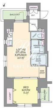 オージュ渋谷 502 間取り図