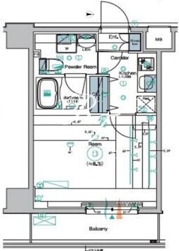 シーネクス亀戸 407 間取り図