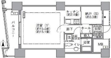 アクティ汐留 906 間取り図