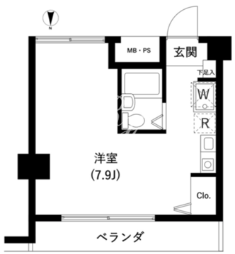 サンセゾンＩ 403 間取り図