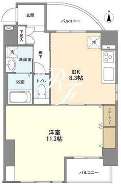 カッシア錦糸町サウスコート 801 間取り図