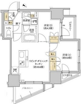 グレーシアフィット三軒茶屋 603 間取り図