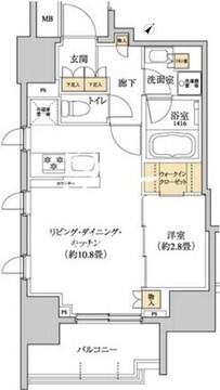 グレーシアフィット三軒茶屋 801 間取り図