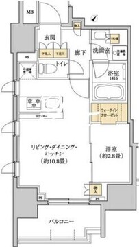 グレーシアフィット三軒茶屋 201 間取り図