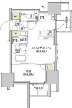 グレーシアフィット三軒茶屋 104 間取り図