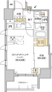 グレーシアフィット三軒茶屋 1201 間取り図