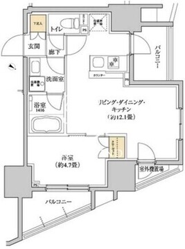 グレーシアフィット三軒茶屋 204 間取り図