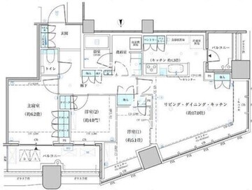パークタワー勝どき S-1713 間取り図
