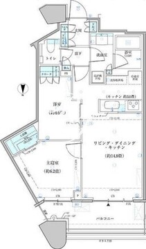 パークタワー勝どき S-1008 間取り図