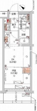 ハーモニーレジデンス新宿ザノース 205 間取り図