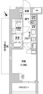 メトロステージ上野 201 間取り図