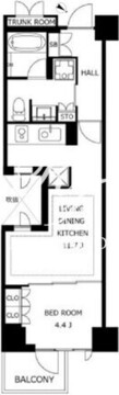 プレミスト赤坂檜町公園 211 間取り図