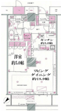 ザ東京タワーズシータワー 4913 間取り図