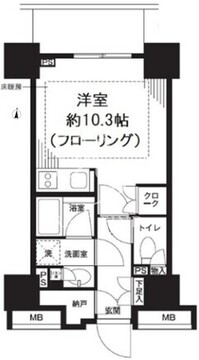 パークリュクス西新宿 505 間取り図