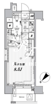 メイクスデザイン入谷アジールコート 1201 間取り図