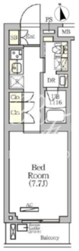 アークマーク南品川 203 間取り図