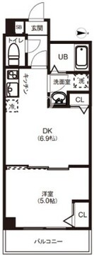 レピュア住吉レジデンス 402 間取り図