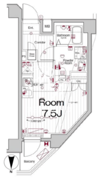 メイクスデザイン大井町 301 間取り図