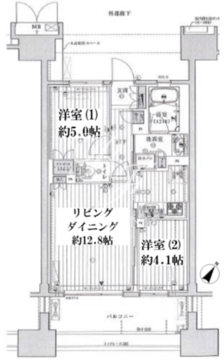 晴海テラス 1914 間取り図