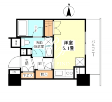 プラウドタワー亀戸 407 間取り図