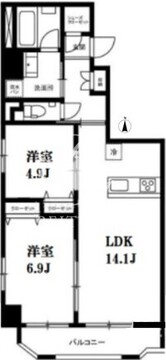 モンテヴェルデ神楽坂弐番館 201 間取り図