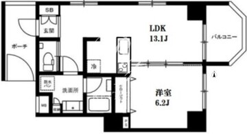 モンテヴェルデ神楽坂弐番館 404 間取り図