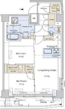 シダープラザ目黒本町 407 間取り図