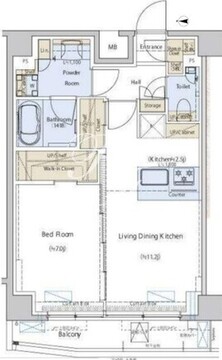 シダープラザ目黒本町 406 間取り図