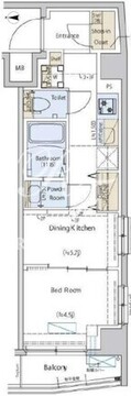 シダープラザ目黒本町 309 間取り図