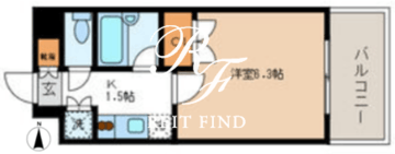 フォレシティ両国 802 間取り図