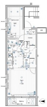 プレミアムキューブ大岡山DEUX 403 間取り図