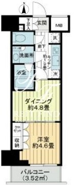 デュオステージ蒲田 408 間取り図